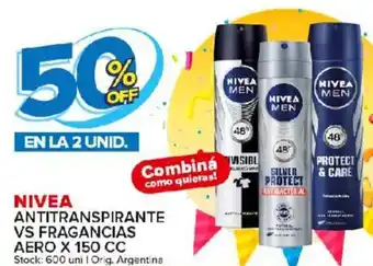 Carrefour Maxi Nivea Antitranspirante Vs Fragancias Aero x 150cc oferta