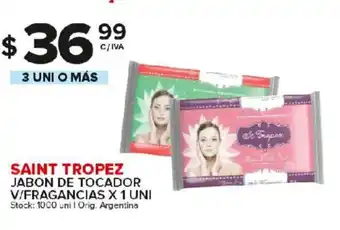 Carrefour Maxi Saint Tropez Jabon De Tocador V/Fragancias x 1uni oferta