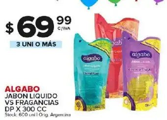 Carrefour Maxi Algabo Jabon Liquido VS Fragancias DP x 300cc oferta