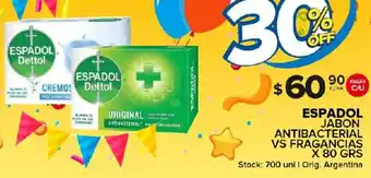 Carrefour Maxi Espadol Jabon Antibacterial Vs Fragancias z 80grs oferta