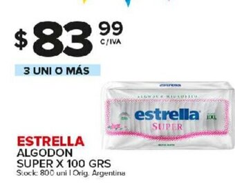 Carrefour Maxi Estrella Algodon Super x 100grs oferta