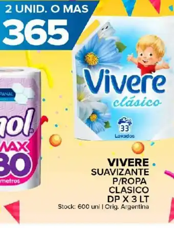 Carrefour Maxi Vivere Suavizante P/Ropa Clasico DP x 3lt oferta