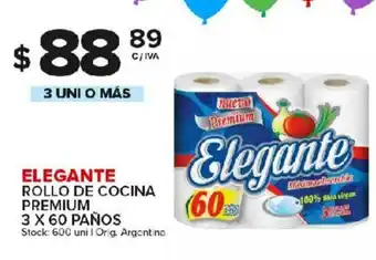 Carrefour Maxi Elegante Rollo De Cocina Premium 3 x 60 Paños oferta