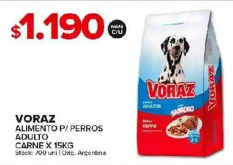 Carrefour Maxi Voraz Alimento P/Perros Adulto Carne x 15kg oferta