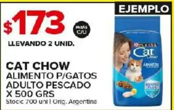 Carrefour Maxi Cat Chow Alimento P/Gatos Adulto Pescado x 500grs oferta
