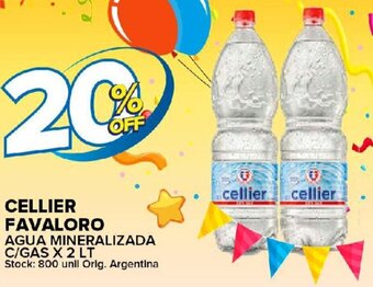 Carrefour Maxi Cellier Favaloro Agua Mineralizada C/Gas x 2lt oferta