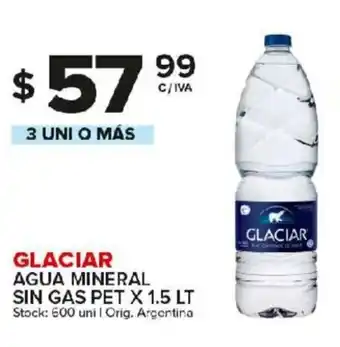 Carrefour Maxi Glaciar Agua mineral Sin Gas Pet x 1.5lt oferta