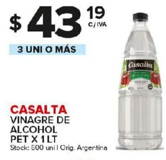 Carrefour Maxi Casalta Vinagre De Alcohol Pet x 1 lt oferta