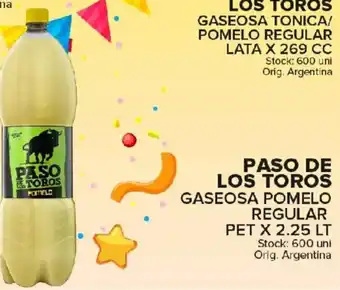 Carrefour Maxi Paso De Los Toros Gaseosa Pomelo Regular Pet x 2.25lt oferta