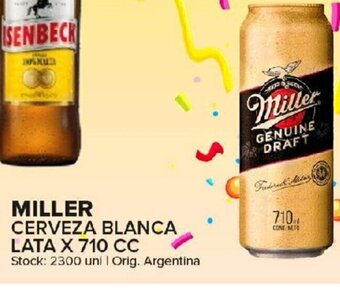 Carrefour Maxi Miller Cerveza Blanca Lata x 710cc oferta