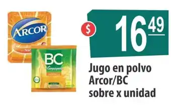 Autoservicio Capo Arcor/BC Jugo en polvo sobre x unidad oferta