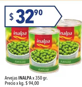Hergo Inalpa Arvejas x 350gr oferta