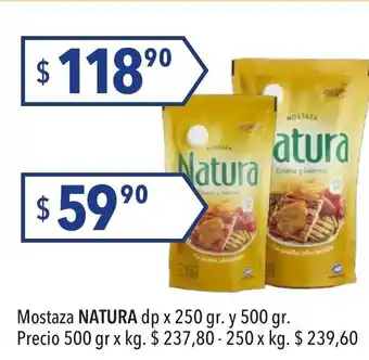 Hergo Natura Mostaza dp x 250gr y 500gr oferta