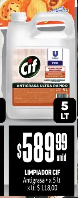 Makro CIF Limpiador Antigrasa x 5lt oferta