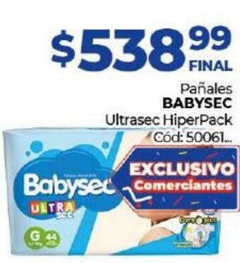 Diarco Babysec Pañales Ultrasec Hiperpack oferta
