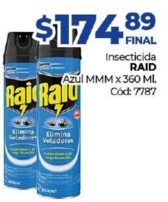 Diarco Raid Insecticida Azul MMM x 360ml oferta