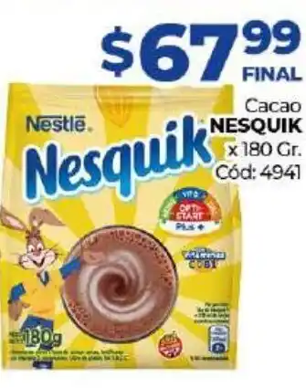 Diarco Nesquik Cacao x 180gr oferta