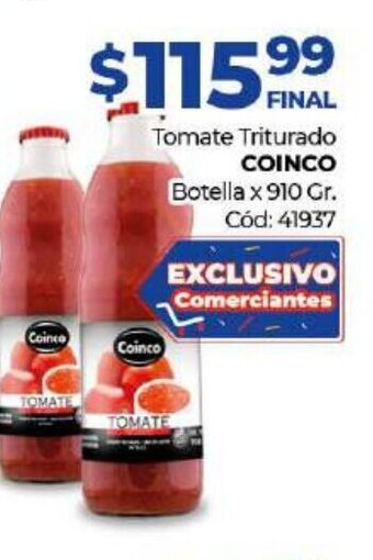 Diarco Coinco Tomate Triturado Botella x 910gr oferta