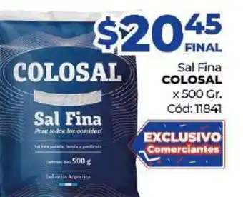 Diarco Colosal Sal Final x 500gr oferta