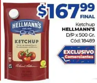 Diarco Hellmann's Ketchup D/P x 500gr oferta