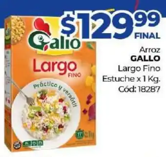 Diarco Gallo Arroz Largo Fino Estuche x 1kg oferta