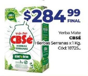 Diarco CBSE Yerba Mate Hierbas Serranas x 1kg oferta