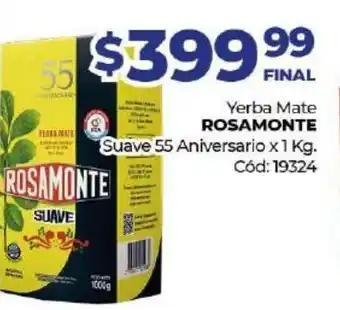 Diarco Rosamonte Yerba Mate Suave x 1kg oferta