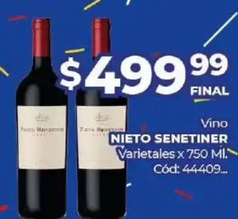Diarco Nieto Senetiner Vino Varietales x 750ml oferta
