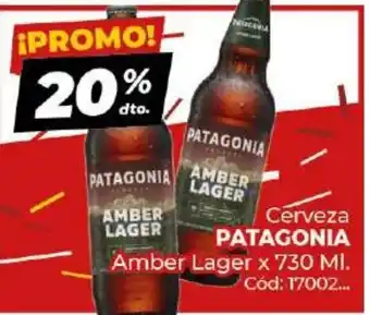 Diarco Patagonia Cerveza Amber Lager x 730ml oferta
