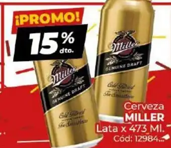 Diarco Miller Cerveza Lata x 473ml oferta