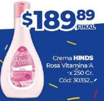 Diarco Hinds Crema Rosa Vitamina A x 250gr oferta