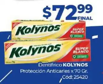 Diarco Kolynos Dentrifico Proteccion Anticaries x 70gr oferta