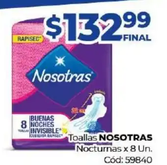 Diarco Nosotras toallas Nocturnas x 8un oferta