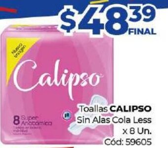 Diarco Calipso Toallas Sin Alas Cola Less x 8un oferta