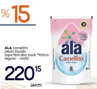Supermercados Monarca Ala Camellito Jabón Liquido Ropa Fina Doy Pack Regular Matic 900ml oferta