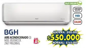 Casa del Audio BGH AIRE ACONDICIONADO 3450 WATTS oferta