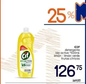 Supermercados Monarca Cif Detergente Bio Active Limón Limón Verde Frutas Citricas oferta