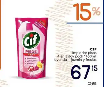 Supermercados Monarca Cif Limpiador Pisos 4 En 1 Doy Pack Lavanda Jazmin Y Fresias oferta
