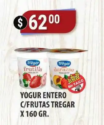 Supermercados Mayor Yogur Entero C Frutas Tregar x 160gr oferta