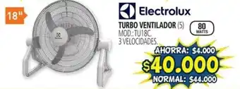 Casa del Audio ELECTROLUX TURBO VENTILADOR 18" oferta