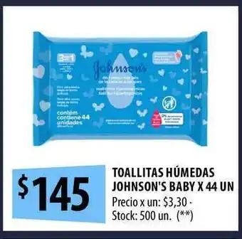 Punto Mayorista Toallitas Húmedas Johnson's Baby x44 unidades oferta