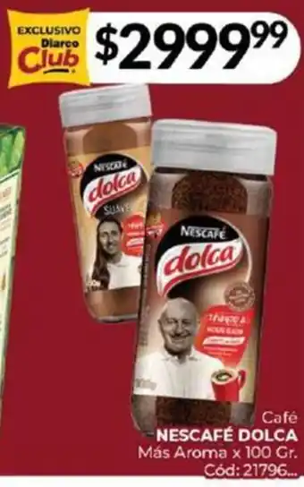 Diarco Café NESCAFÉ DOLCA Más Aroma x 100 Gr. oferta