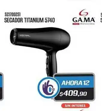 Pacman 524700251 Secador Titanium 5740 Ga.ma oferta