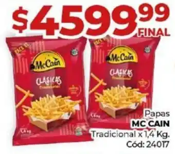 Diarco Papas MCCAIN Tradicional x 1,4 Kg. oferta
