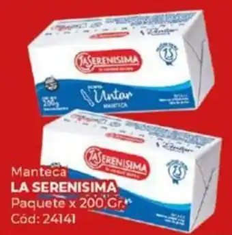 Diarco Manteca LA SERENISIMA Paquete x 200 Gr oferta
