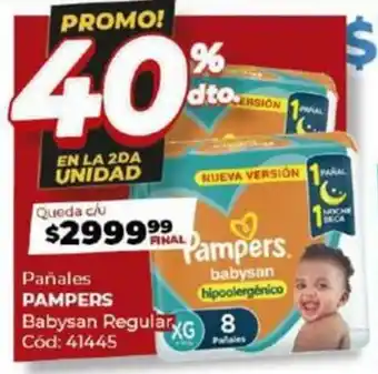 Diarco Pañales PAMPERS Babysan Regular oferta