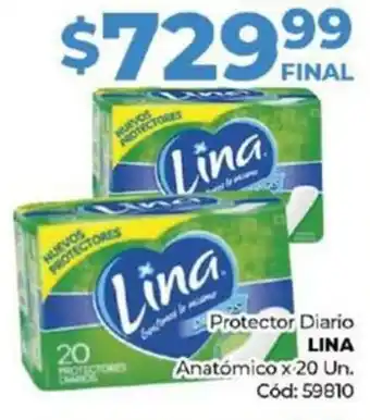Diarco Protector Diario LINA Anatómico x 20 Un. oferta