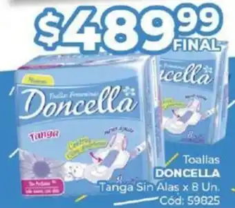 Diarco Toallas DONCELLA Tanga Sin Alas x 8 Un. oferta