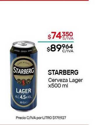 Nini Mayorista Starberg Cerveza Lager x 500ml oferta