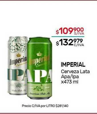 Nini Mayorista Imperial Cerveza Lata Apa Ipa x 473ml oferta